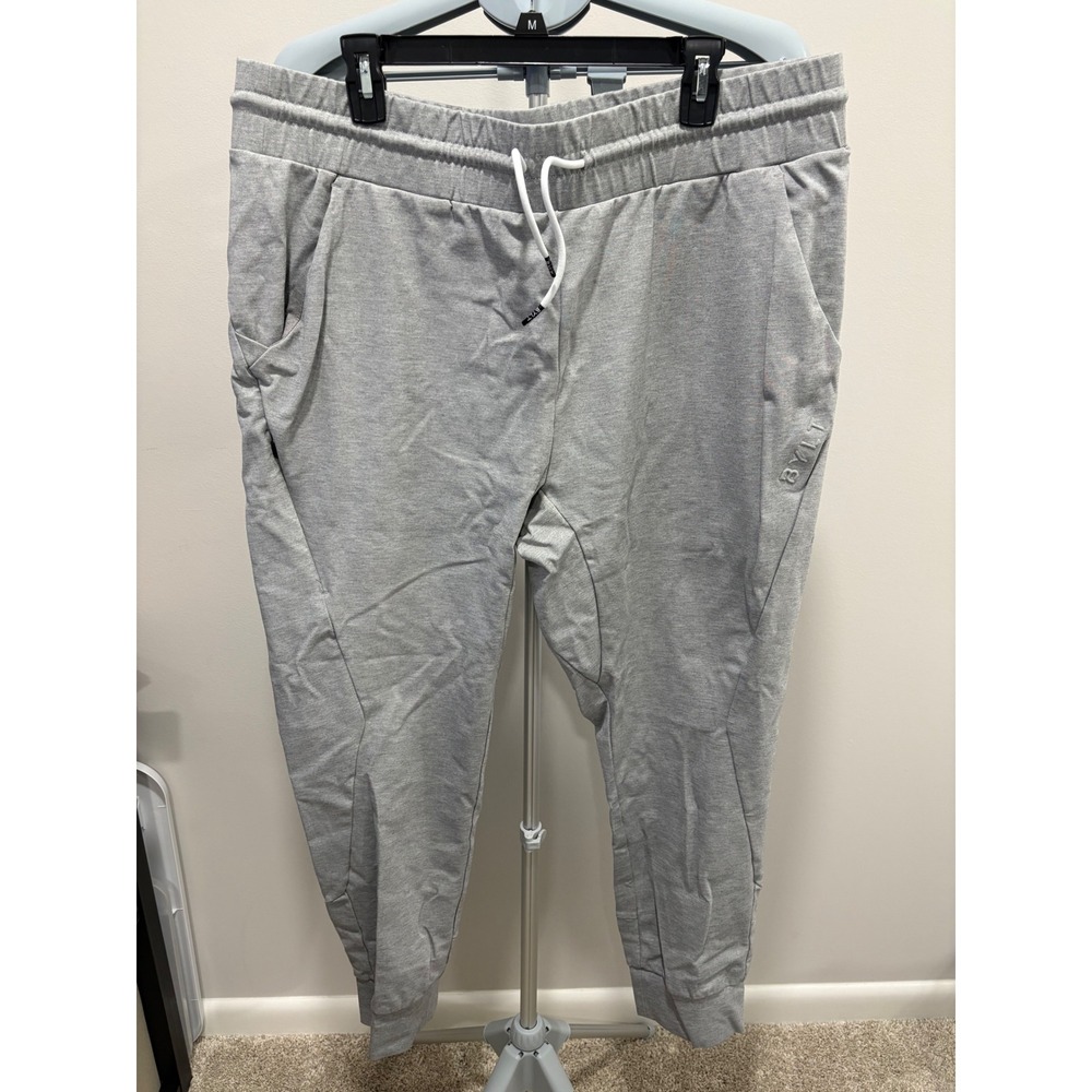 BYLT Men's Active Joggers 28" Light Heather Grey 3XL Drawstring Stretch Athletic
